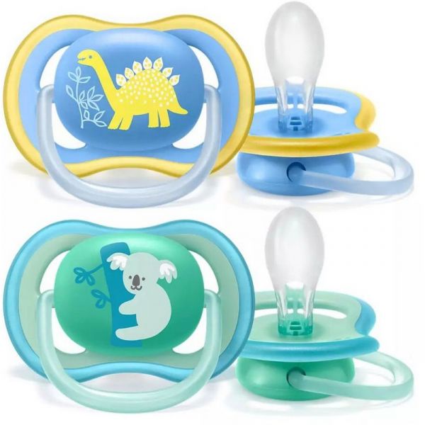 Пустышка Philips AVENT Ultra Air SCF349/11 бирюзовый/синий от 18 месяцев 2 шт.